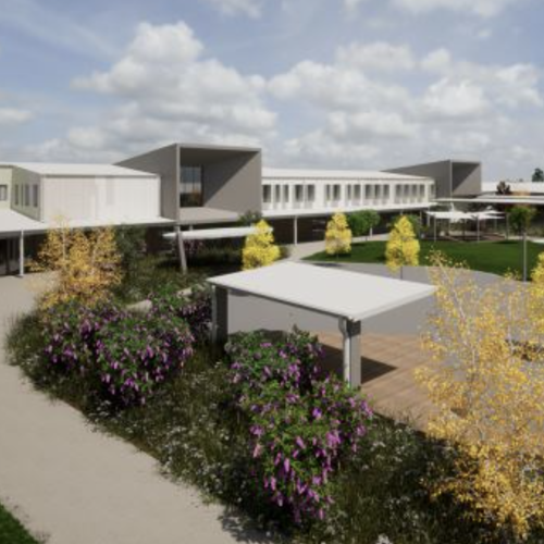 Exterior of high school
