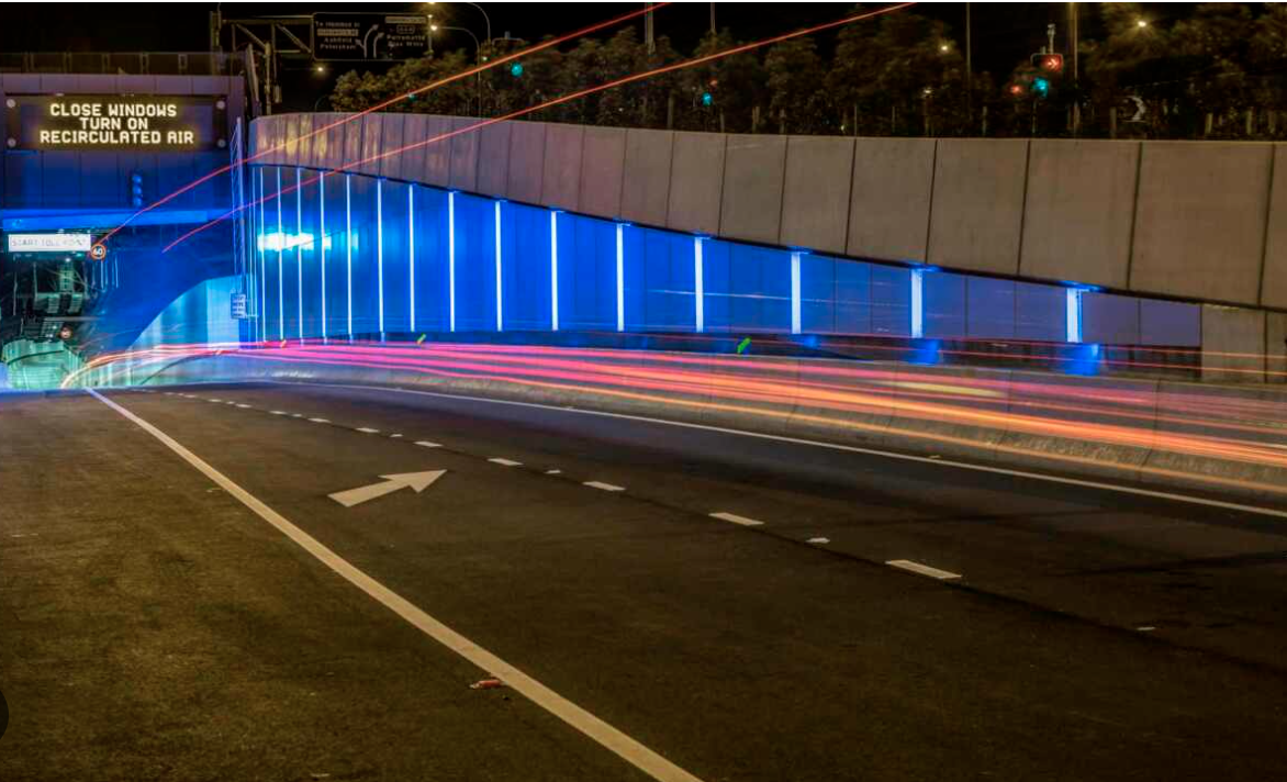 Exterior of WestConnex motorway