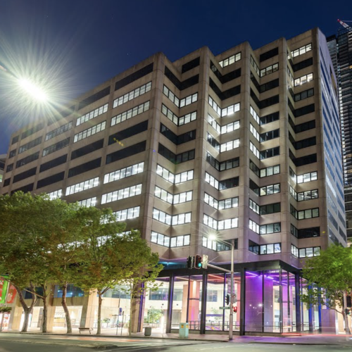Exterior of office building