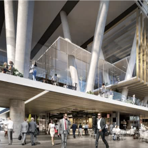 Exterior of office building